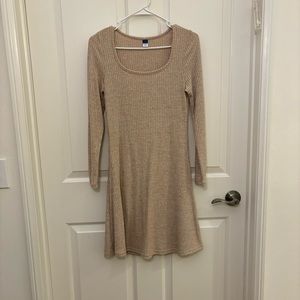 Ribbed Midi A-Line Dress